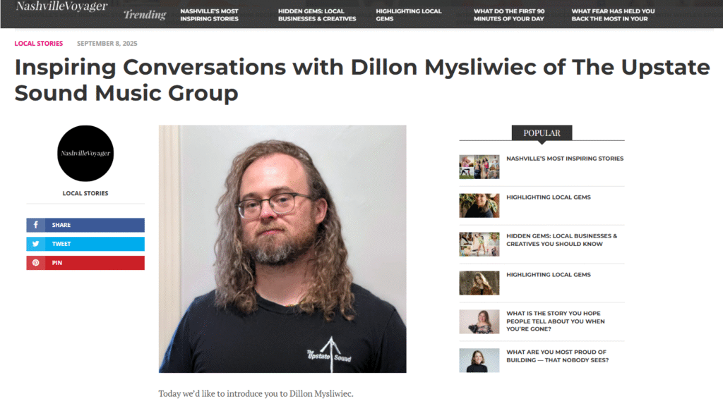 Snapshot of Nashville Voyager Interview Article